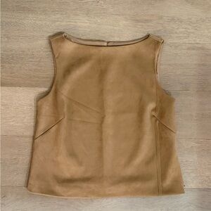 Abercrombie & Fitch Sleeveless Suede Top